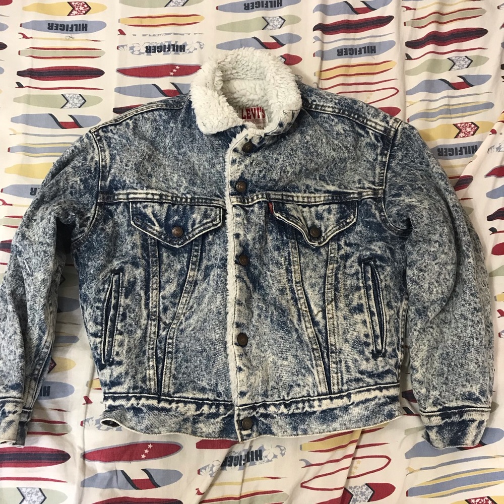 Boys Size M Vintage Levi’s Sherpa Denim Jacket